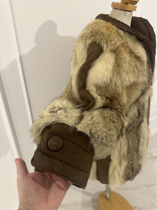 Haina din blana naturala de vulpe