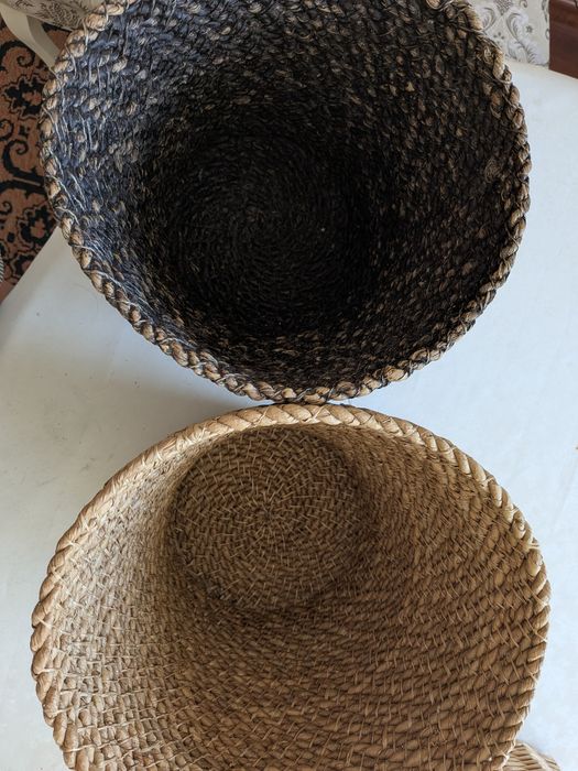 Набор интерьерных корзин плетеные два цвета