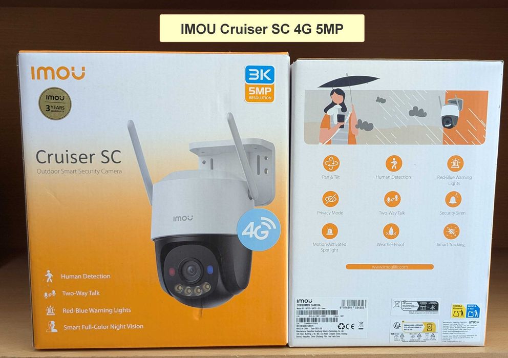 8 вида НОВИ Wi-Fi IP камери IMOU Bullet 3 2C, Cruiser 2 2C Dual SC 4G, Cell PT Lite, AOV PT 4G sim и NVR-N110W-8A0E-P