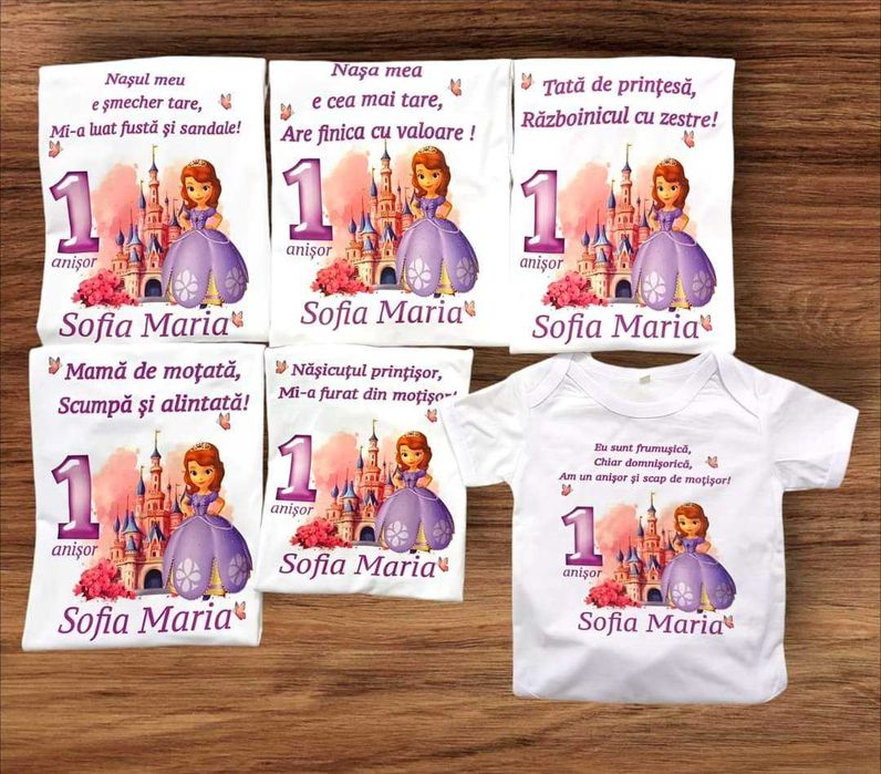 Tricouri personalizate aniversare 1 an