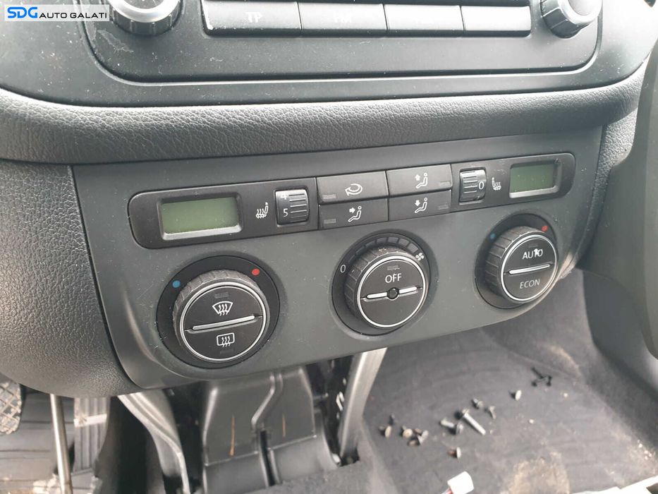Panou Modul Unitate Comanda AC Aer Conditionat Clima Climatronic Dublu Dual Zone Volkswagen Golf 5 Plus 2004 - 2008 Cod 1K0907044BN [LC0619]