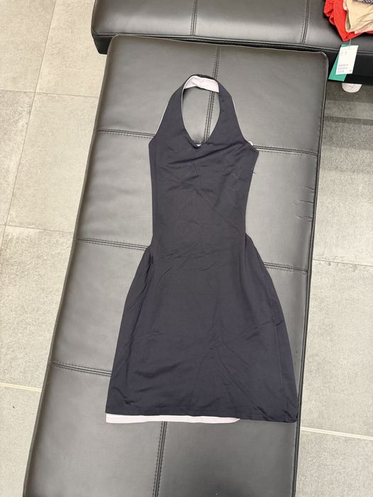 Рокля, размер S, двустранна, къса, сиво-черна, парти