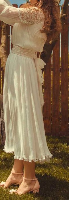 Rochie de mireasa din matase naturala