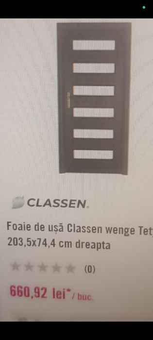 Uși de interior cu Toc 120-340 cm  zid Calasen goluri 70/80/90 cm