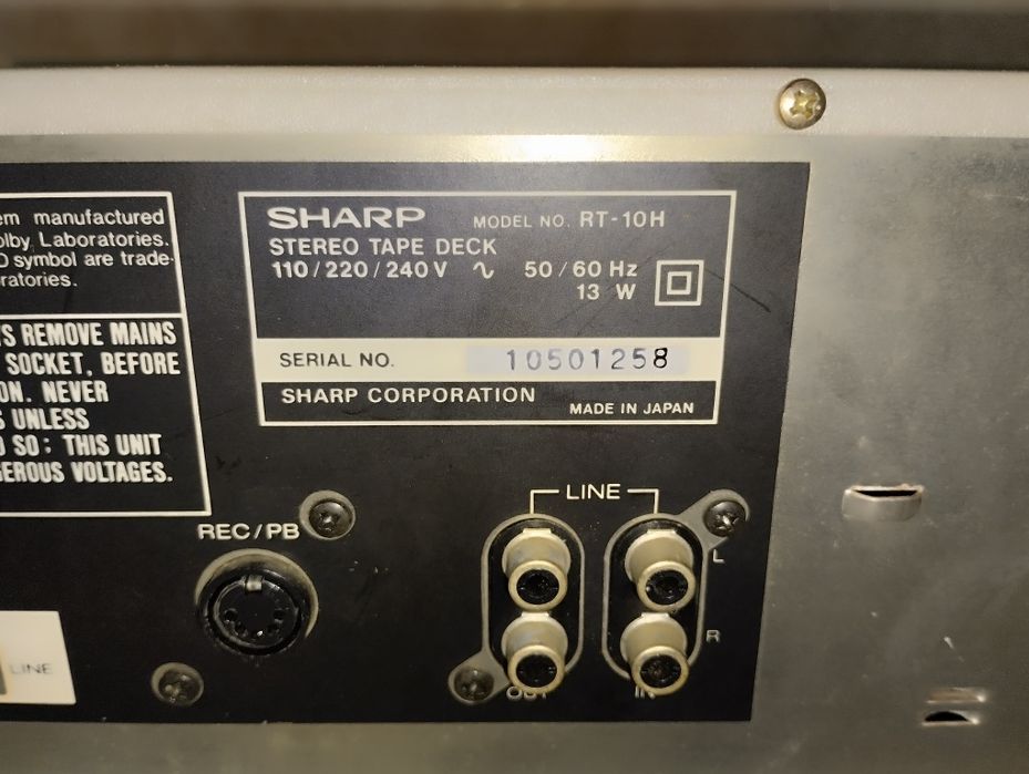 Кассетная дека SHARP RT 10H