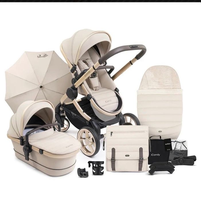 Icandy peach 7 complete bundle biscotti on blonde