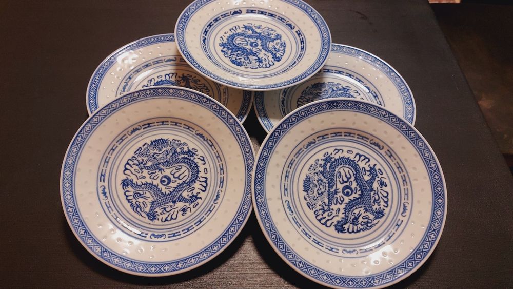 5 бр.чинии-китайски оризов порцелан