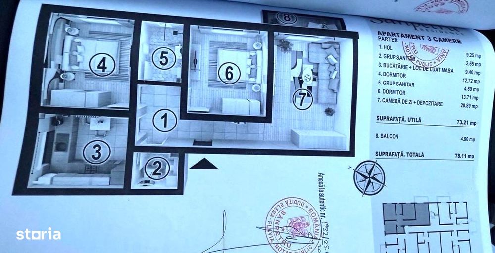 Apartament-3-Camere-Decomandat-73mp-Utili-Balcon-5mp-Parcare-Sanpetru-