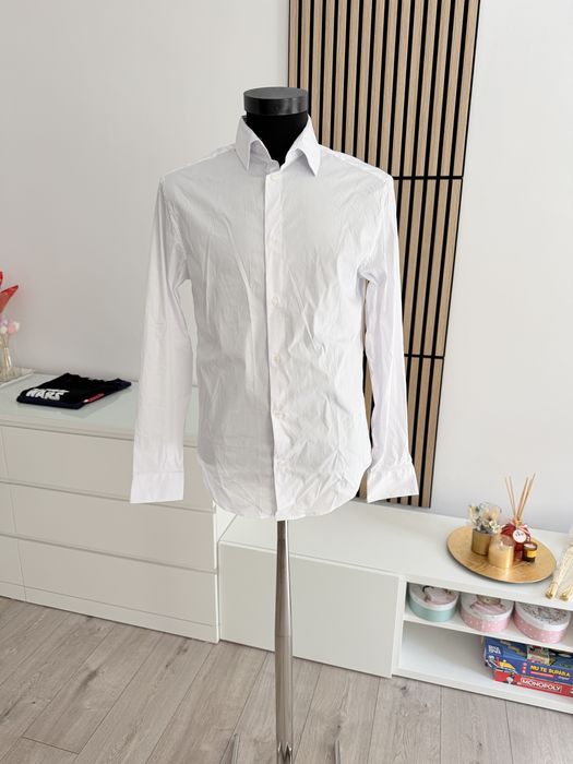 Camasa alba H&M slim fit barbati marime M