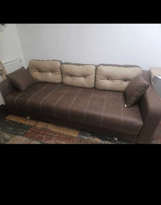 Canapea extensibila 3 locuri si lada depozitare Dedeman