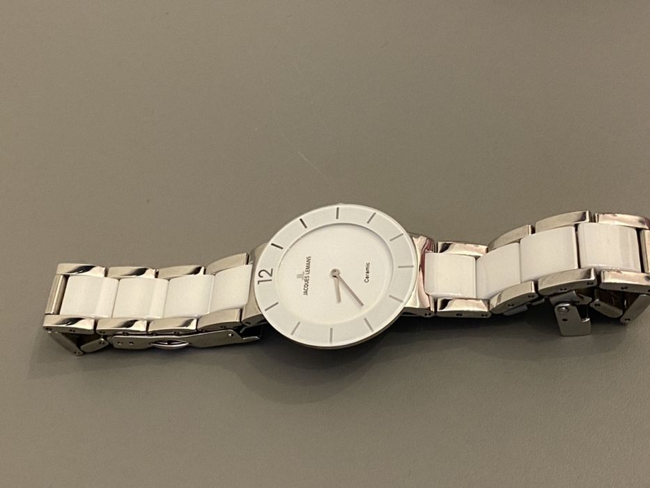 Ceas nou de dama Jacques Lemans 42-3, alb - argintiu