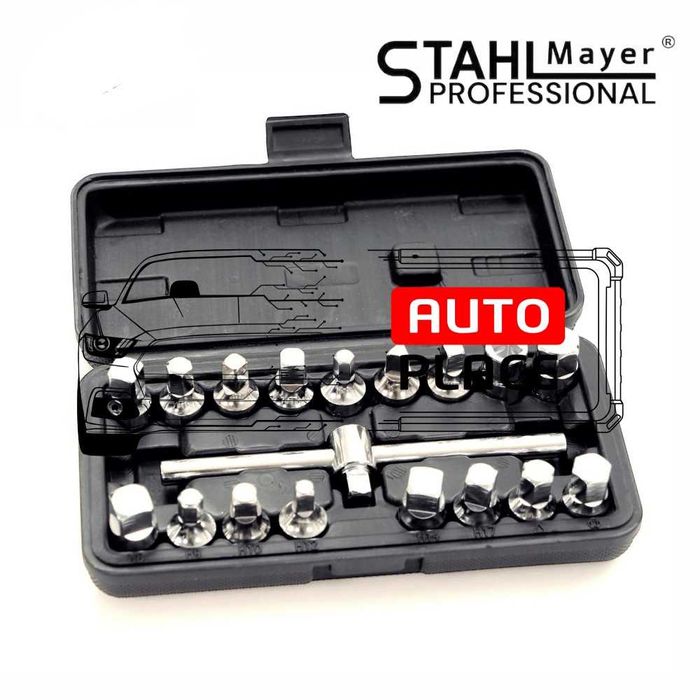 Комплект ключове за пробки на картер 18 части StahlMayer