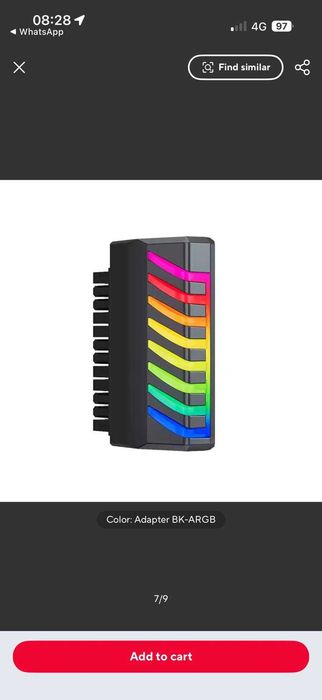 Placa de Baza - Adaptor RGB 90 grade pentru placa de baza pc