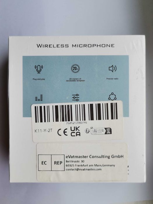 Microfoane Lavaliera Wireless, 2.4 GHz, anulare zgomot