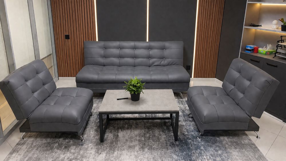 Офисный диван с 2 креслами со склада