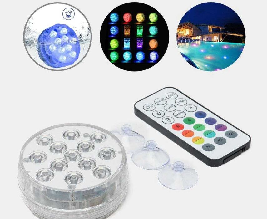 В наличии LED подводный цветодионый с пультом упровлением читайте ниже