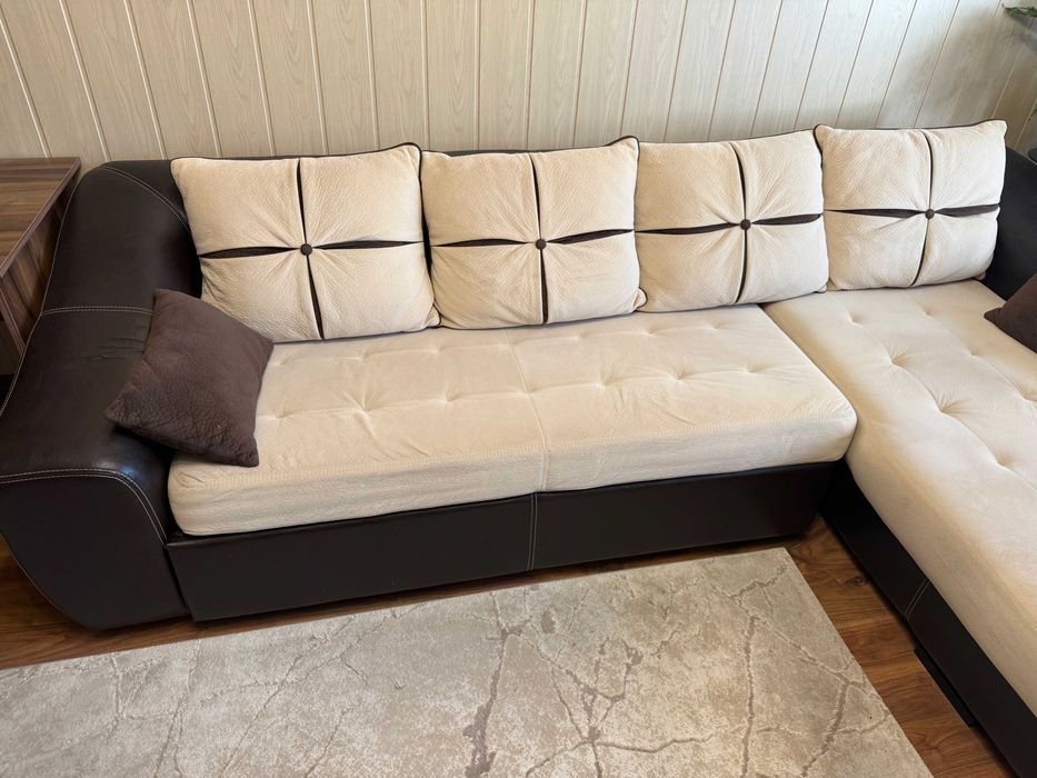 Ъглов диван НАНИ ХОЛИВУД с функция сън и ракла