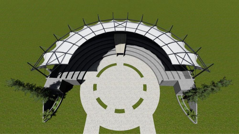 Шатер натяжной тент мембранный