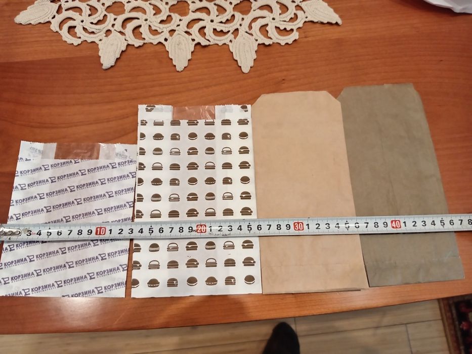 Пакетики бумажные, целофановые