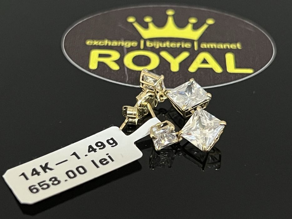 Bijuteria Royal CB : Cercei dama aur 14K  1,49 grame