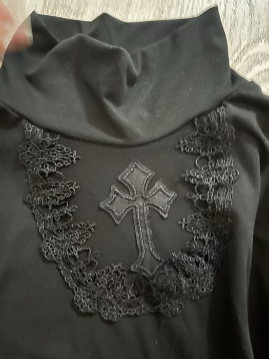 готическа блуза с дълъг ръкав