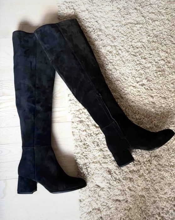 Cizme din piele peste genunchi