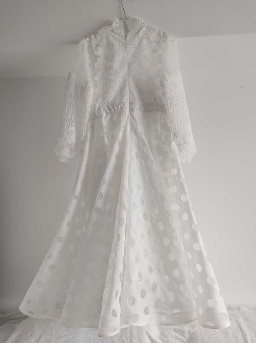 Rochie alba midi cununie civila