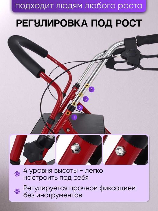 Ходунки Роллатор для пожилых и инвалидов