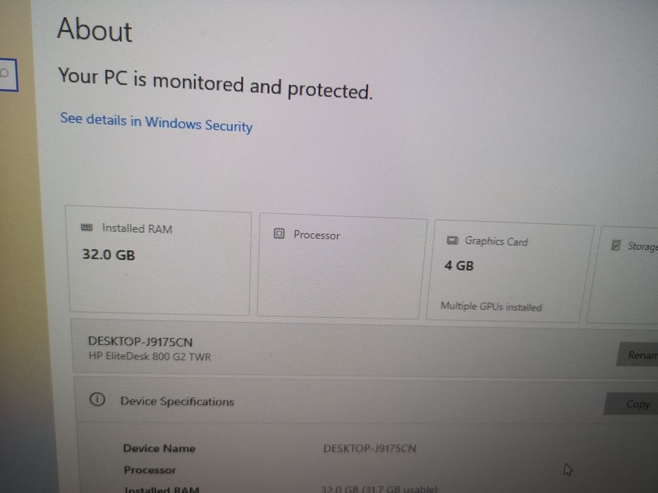 pc hp  i7 8gb x4 ddr4 2400  ram   500 gb hdd placa  video k 2200