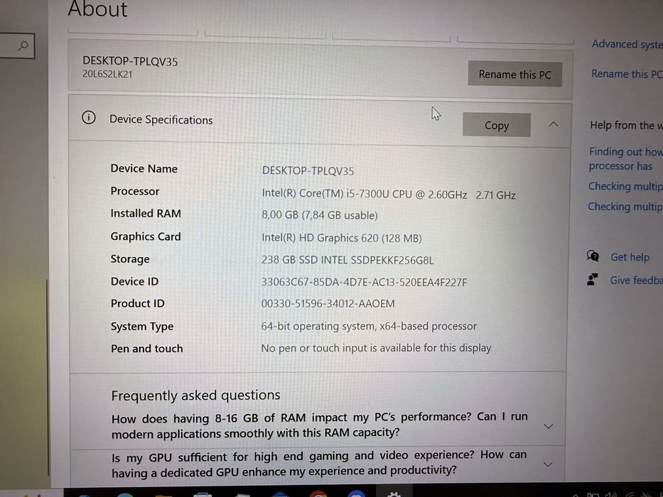 Лаптоп Lenovo Thinkpad T480