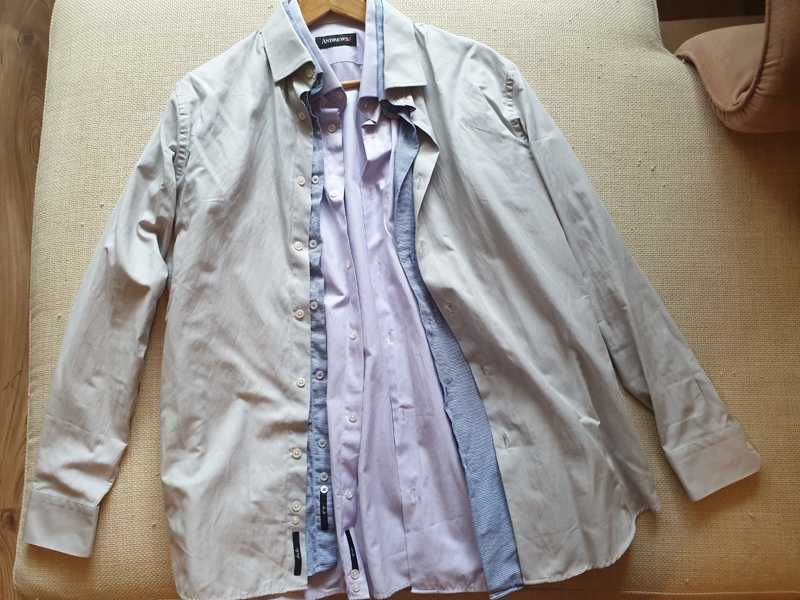 Елегантни ризи с кройка Business Active риза светло сив лилав син цвят