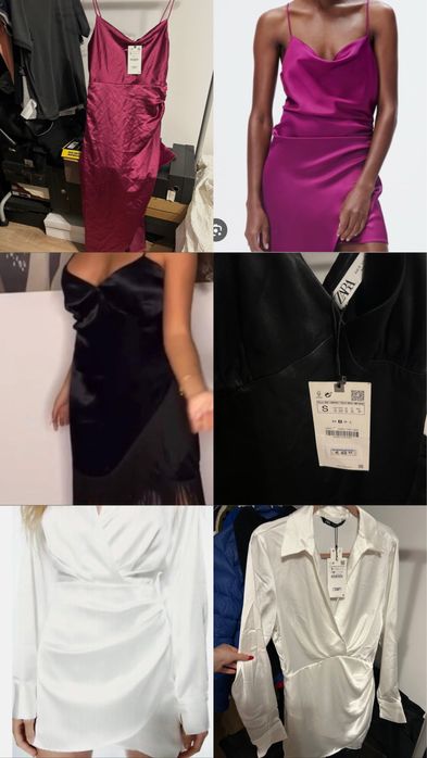 Rochie satin Zara noua cu eticheta