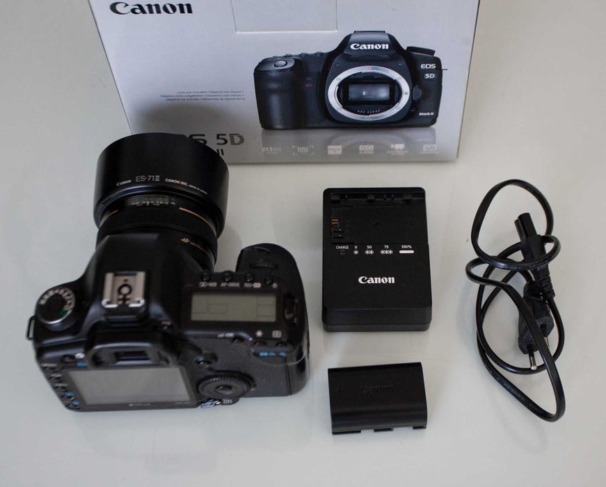 CANON EOS 5D MARK II FULL FRAME с обектив Canon EF 50mm f 1.4 USM  ТОП