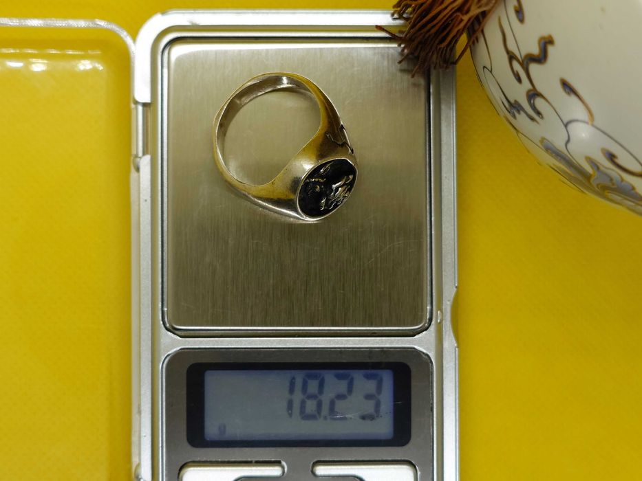 Inel argint masiv | trandafir sculptat & fagure