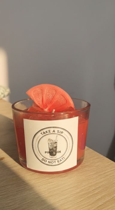 Lumanare băutură Pink gin