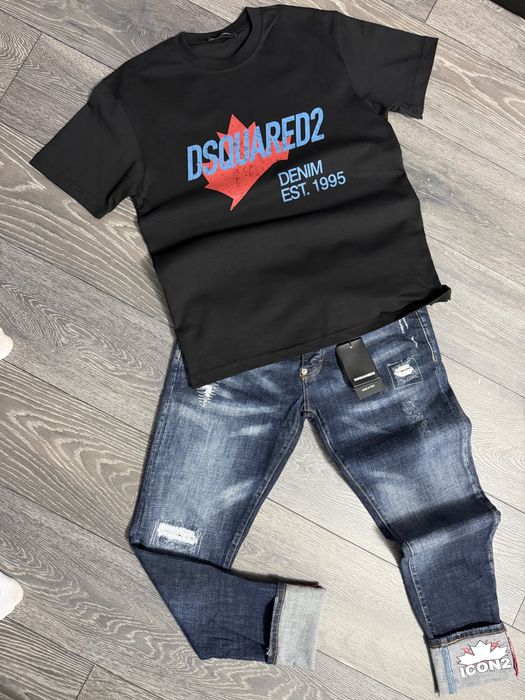 Blugi si tricou calitate superioara dsq2