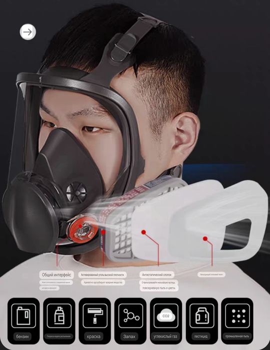 полнолицевая маска с картриджем Full face mask