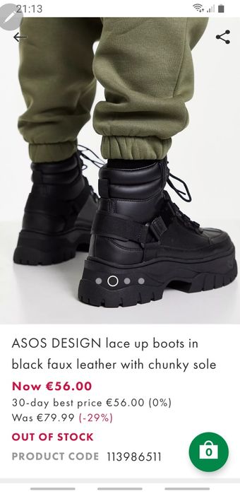 Ghete negre iarna Asos 43