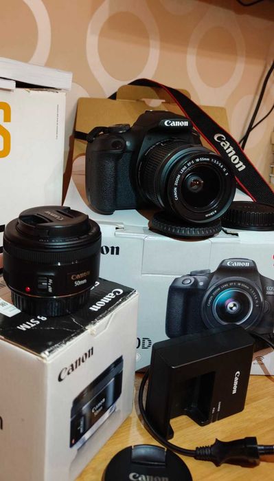 Фотоапарат Canon EOS 2000D + обектив Canon EF-S 18-55mm f/3.5-5.6 IS