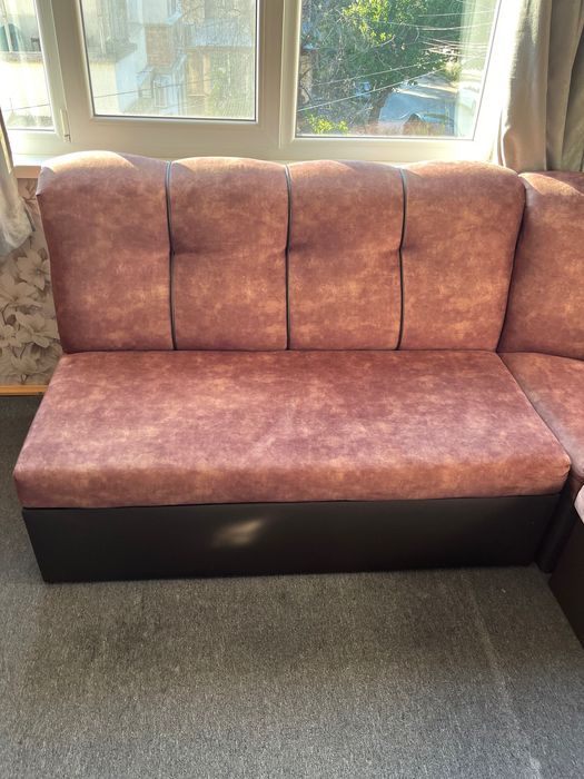 Ъглов Диван в кафява гама