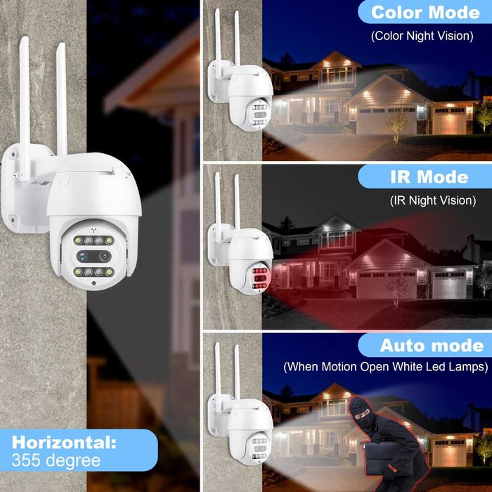 HD камера 3 Mp 10X ZOOM 3,6 + 12 mm двоен обектив