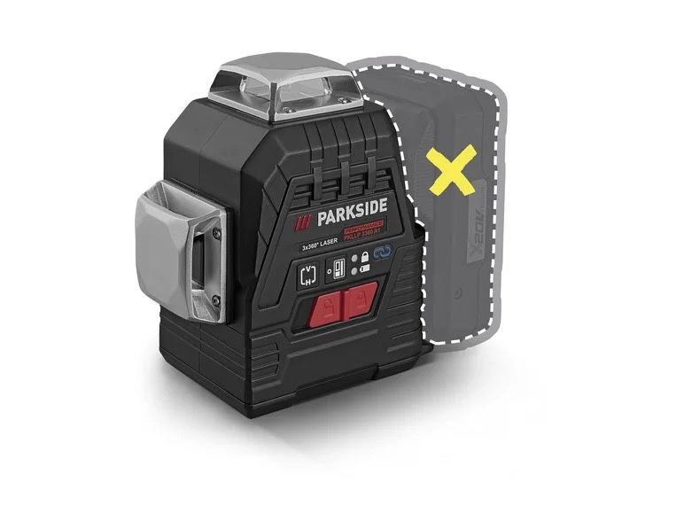 Нов Акумулаторен Лазер Parkside с кръстосани линии Германия