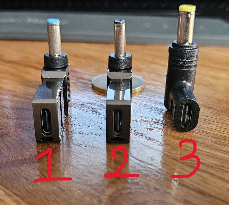 ADAPTOARE LAPTOP USB C la mufa 4.5x3.0mm / 4.0x1.35mm / 5.5x2.5mm