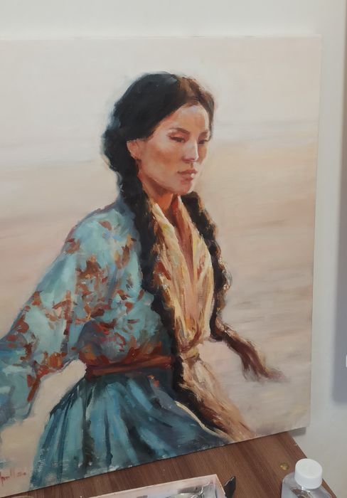 Картина маслом "Дыхание степи"