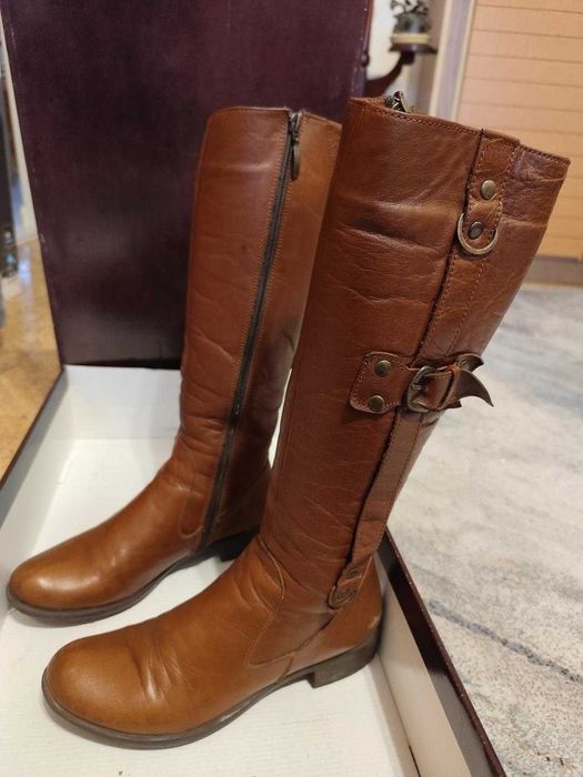 Дамски ботуши - зимни, естеств. кожа