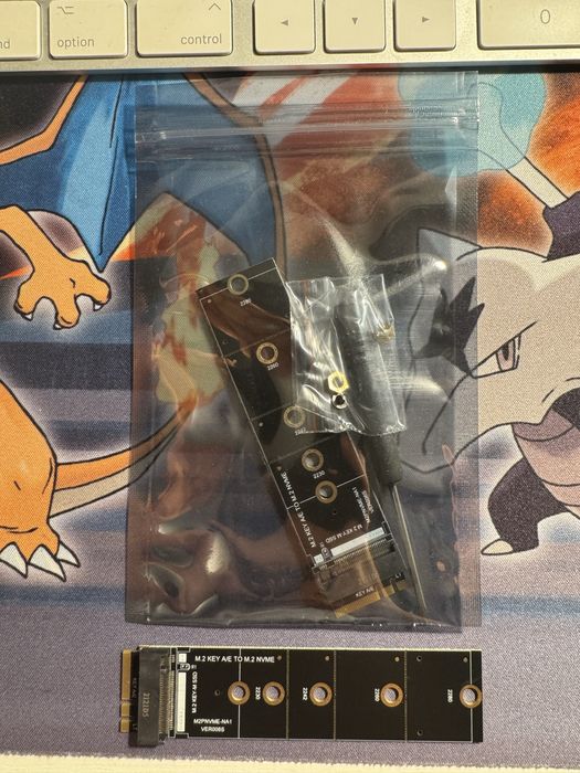 Adaptor M.2 Key A/E (slot Wi-Fi) -> M.2 NVMe M-Key (2230–2280) | NOI