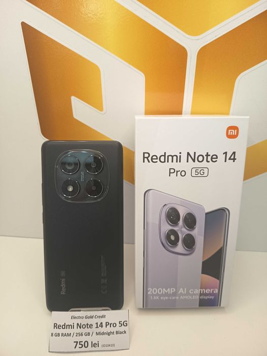 Xiaomi Redmi Note 14 Pro 5G Midnight Black/8GB RAM/256GB ID10410