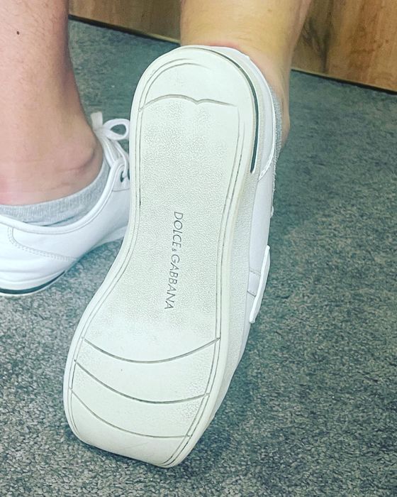 Белые кожаные кеды Dolce gabbana, оригинал