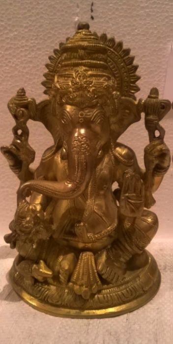 Sculptura din bronz masiv de dimensiuni impresionante Ganesha piesa cu