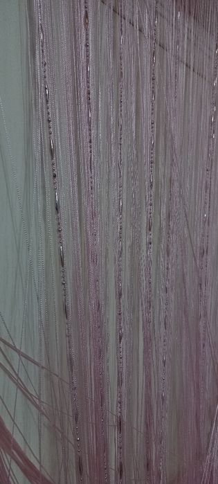 Тюль с бусинками